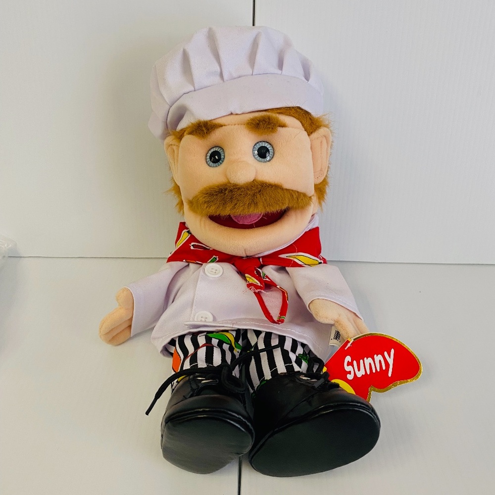 Sunny Toys 14" Dad With Mustache Chef Glove Puppet Muppet GL1305